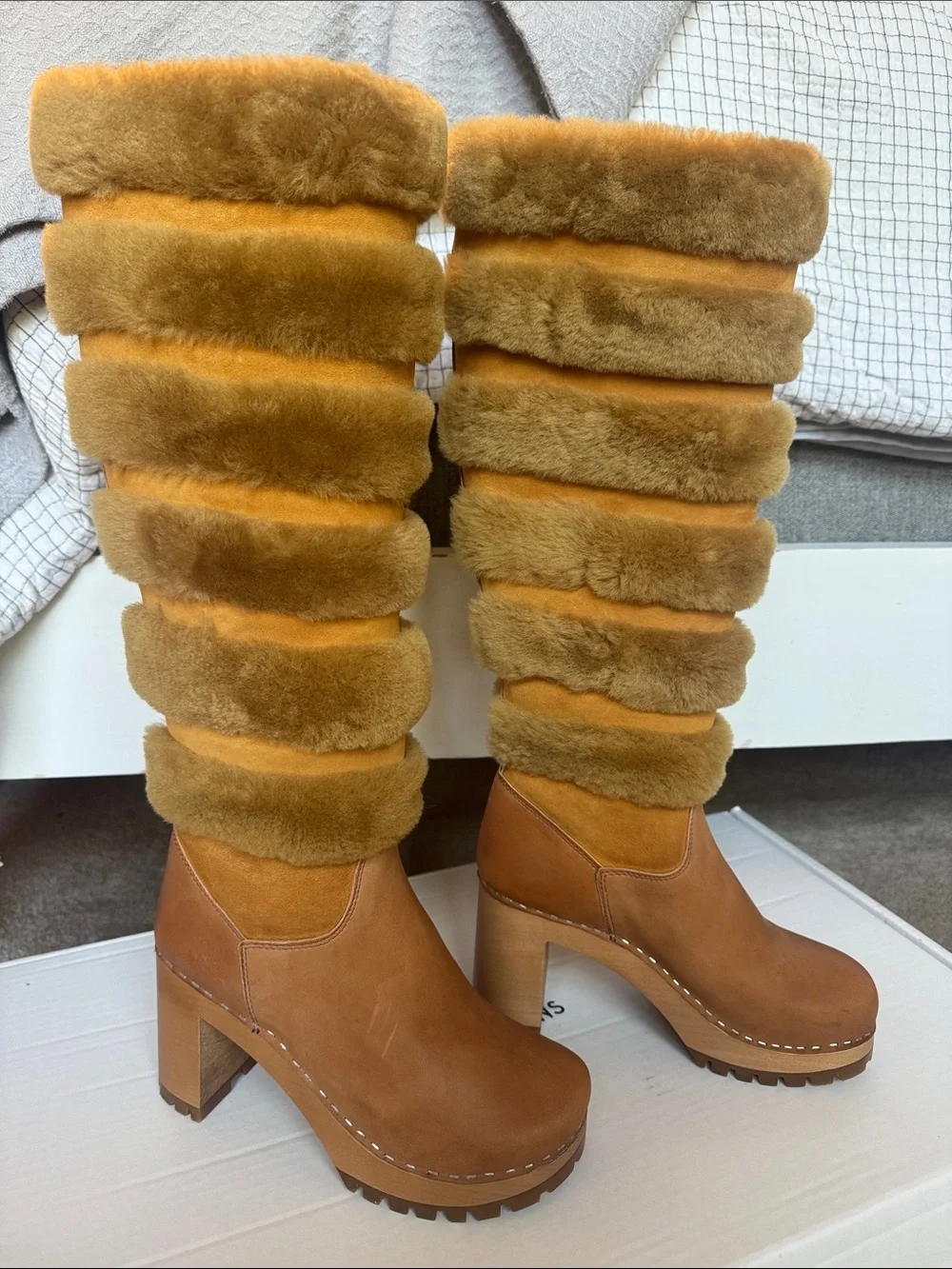 Swedish Hasbeens Romanian Knee Boot